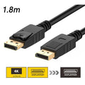  1.8M DP to DP DP Cable Displayport Video Audio Cable Adapter For Phone TV Box Laptop Video Game DP Cable Display Port Oasis Select 1.8m DP TP DP