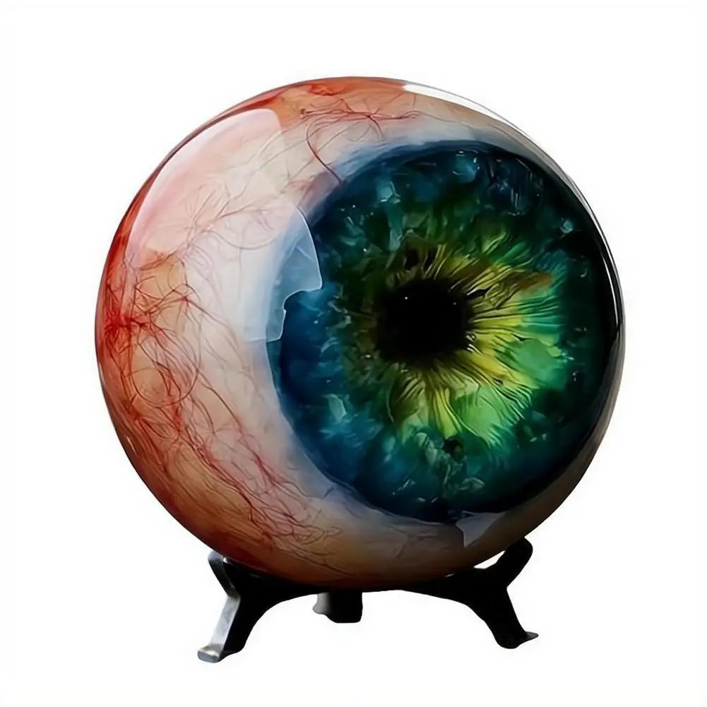 3D Resin Eyeball Figurine – Gothic Cat Pupil Desktop Ornament