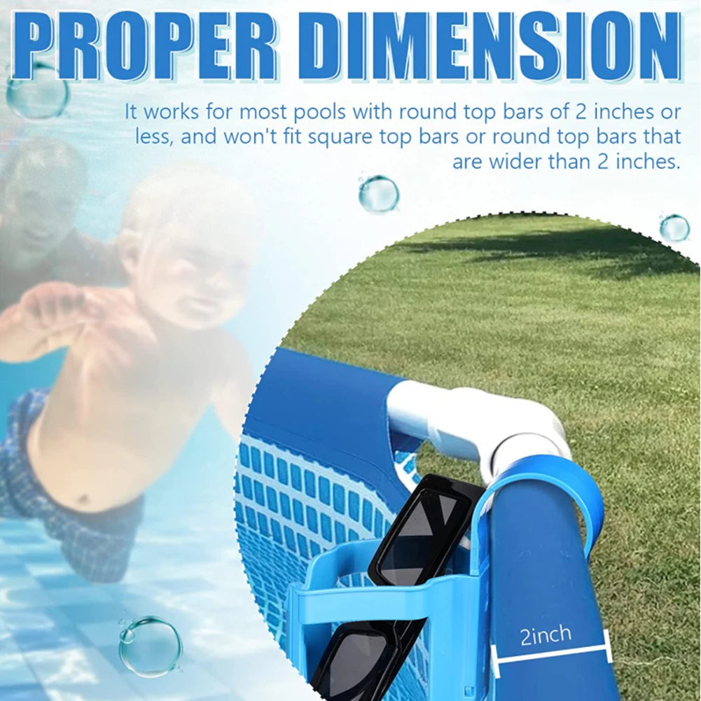 No-Spill Pool Cup Holder for Above Ground Pools – 2" Rail Pool Cup Holder Oasis Select