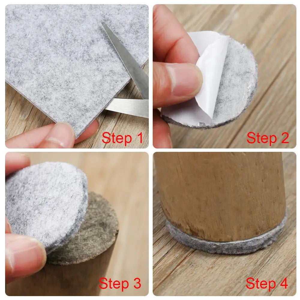 3/5mm Self Adhesive Furniture Leg Felt Pads Anti Slip Chair Table Mats Anti Scratch Floor Protection 21*30cm DIY Cutting Oasis Select