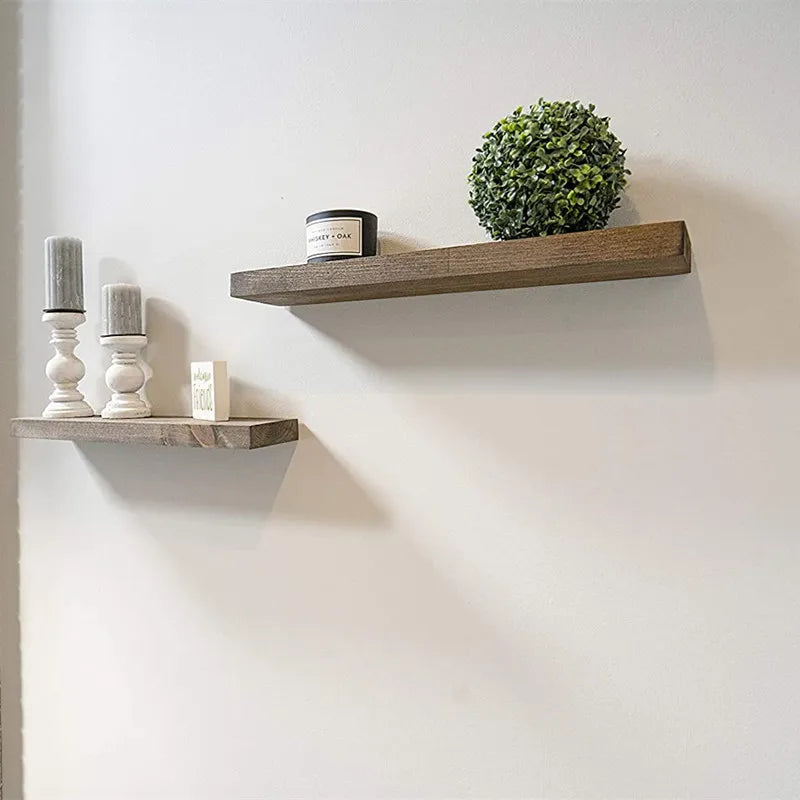 Balcony wall suspended wooden shelving partition Bathroom living room plank wall hanging shelving Oasis Select