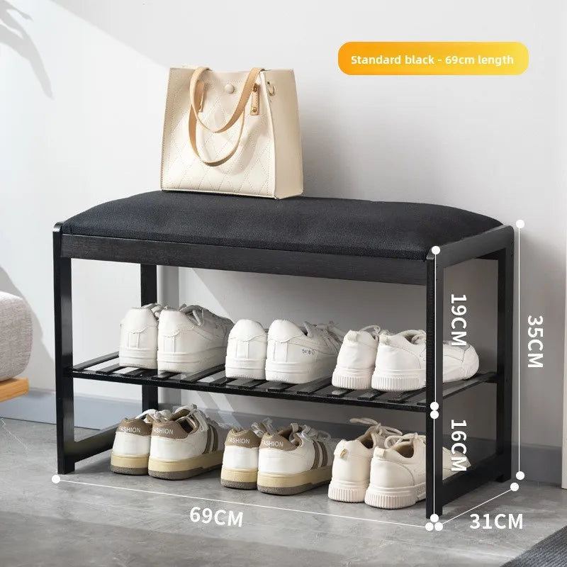 Shoe cabinet with hanger integrated floor-to-ceiling bedroom, simple coat rack at the entrance of the home entrance Oasis Select Black 69