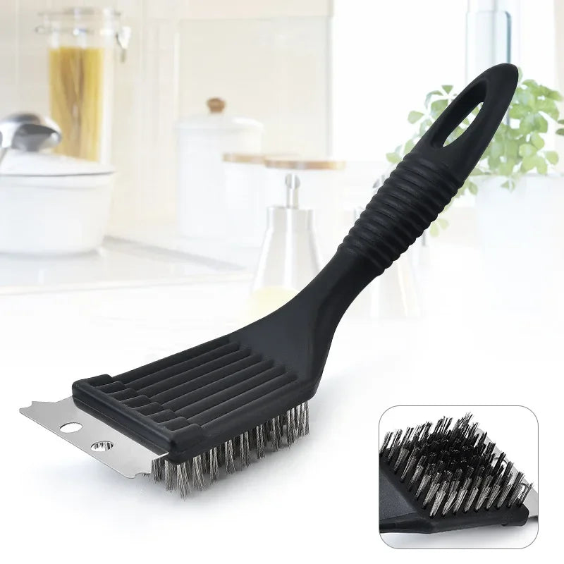 For Barbecue Grill Brush Steel Wire Bristles BBQ Cleaning Brushes Durable Cooking Tool Outdoor Home BBQ Gas Kit Accessories Oasis Select