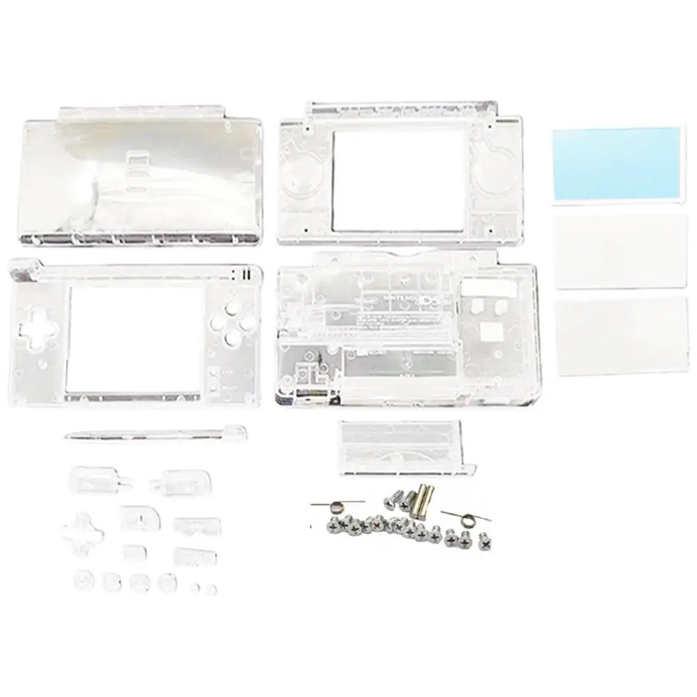 Case DIY Kit for Nintendo DS Lite Transparent Replacement Full Housing Shell, DIY Repair Shell Replacement Kit for NDSL, 1Set Oasis Select White