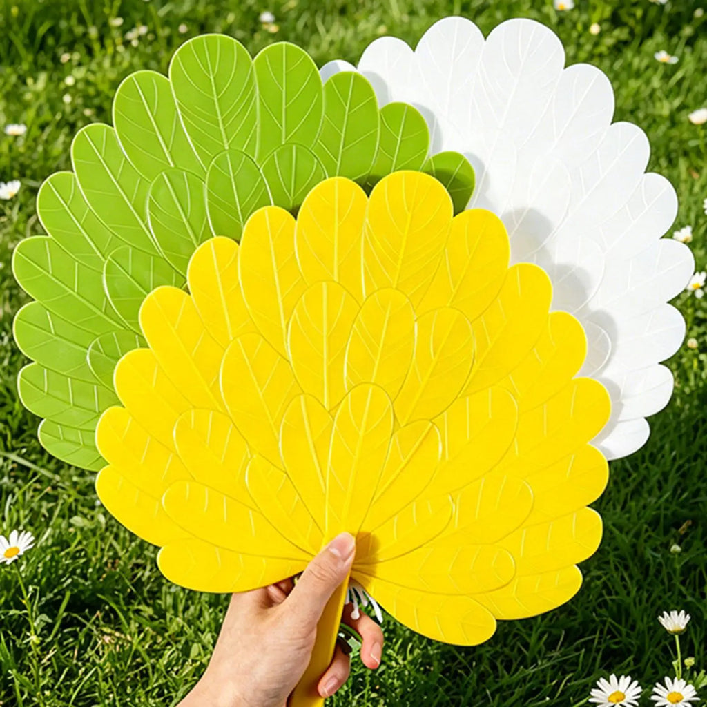 1PC Plastic Artificial Palm Leafs Fan Portable Cool Handheld Fan Artistic Home Decorations Summer Cooling Fan Photo Props