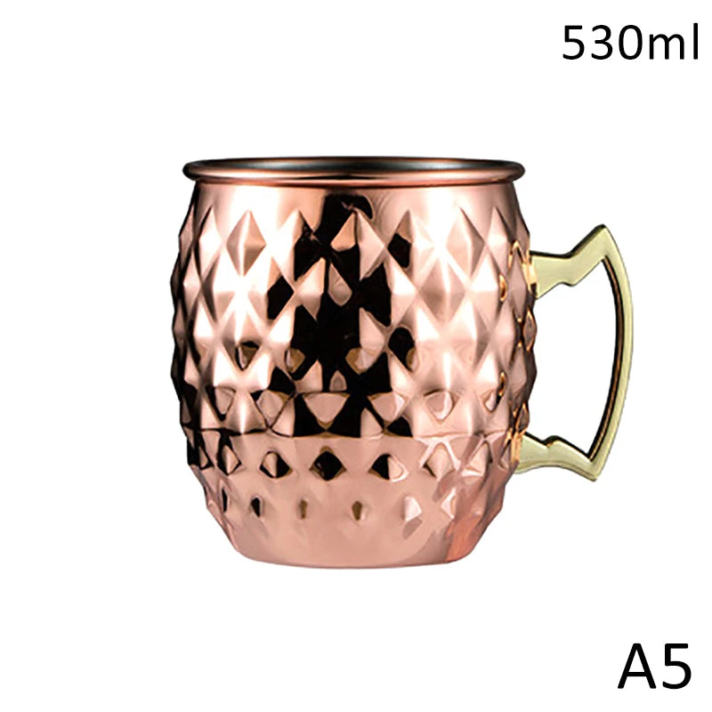Hammered Stainless Steel Moscow Mule Mug 530ml | Bar Drinkware
