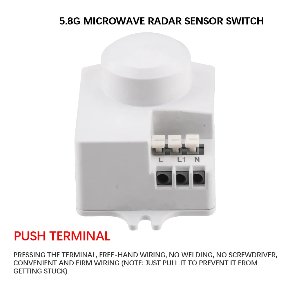 5.8G Microwave Induction Switch 220V Intelligent Energy Saving Control Microwave Radar Sensor Oasis Select