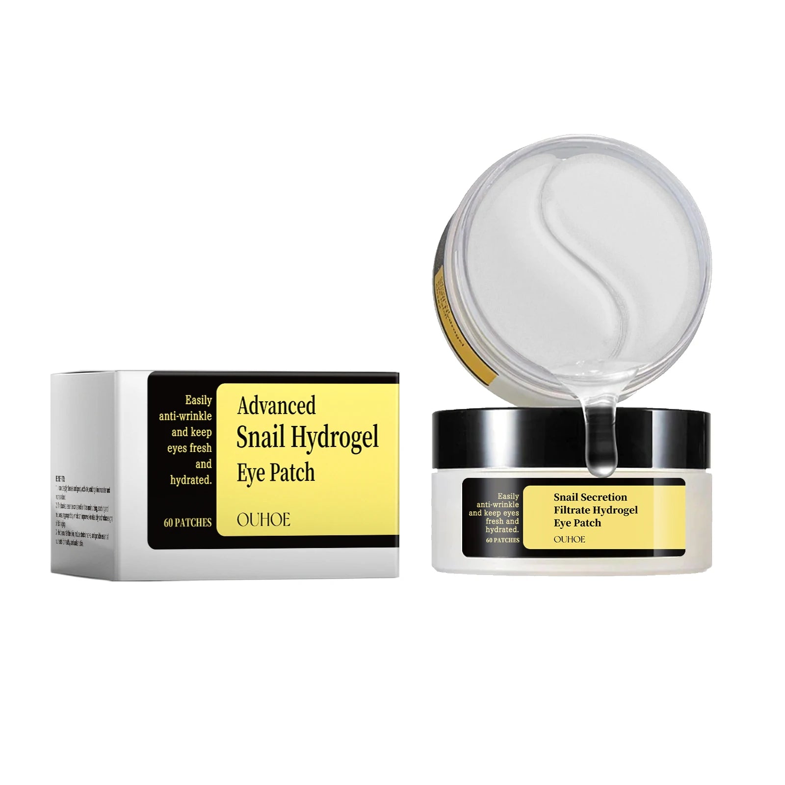 Snail Eye Patches – Dark Circles, Puffiness & Fine Lines 60pc Eye Treatment Patches Oasis Select 60pcs boxed