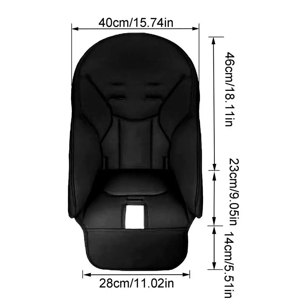 Baby PU Leather Dining Chair Cover Soft Seat Cover Comfortable for PegPerego Siesta Zero3 Baoneo Kosmic Jane Oasis Select Black