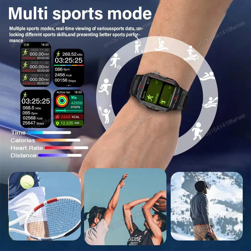 Men's GPS Smart Watch LED Flashlight Sport Tracker Waterproof