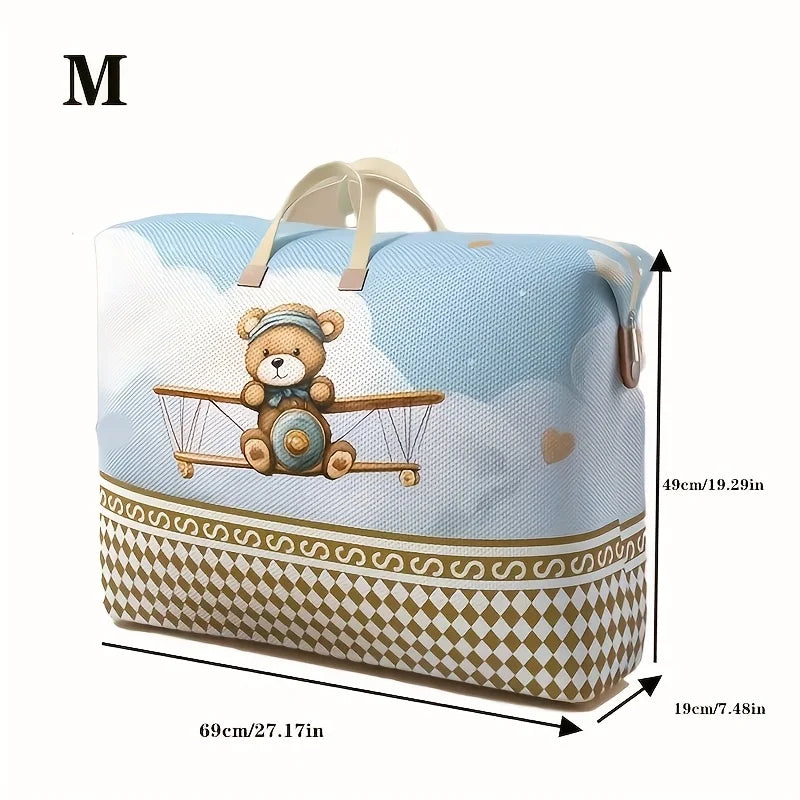 Quilt Storage Bag Household Large Capacity Clothes Travel Bag Organizing Box Cartoon Handheld Airplane Packing Bag Luggage Bag Oasis Select MULTI M