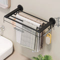 5-Bar No-Drill Bathroom Wall Storage Rack | Towel Organizer