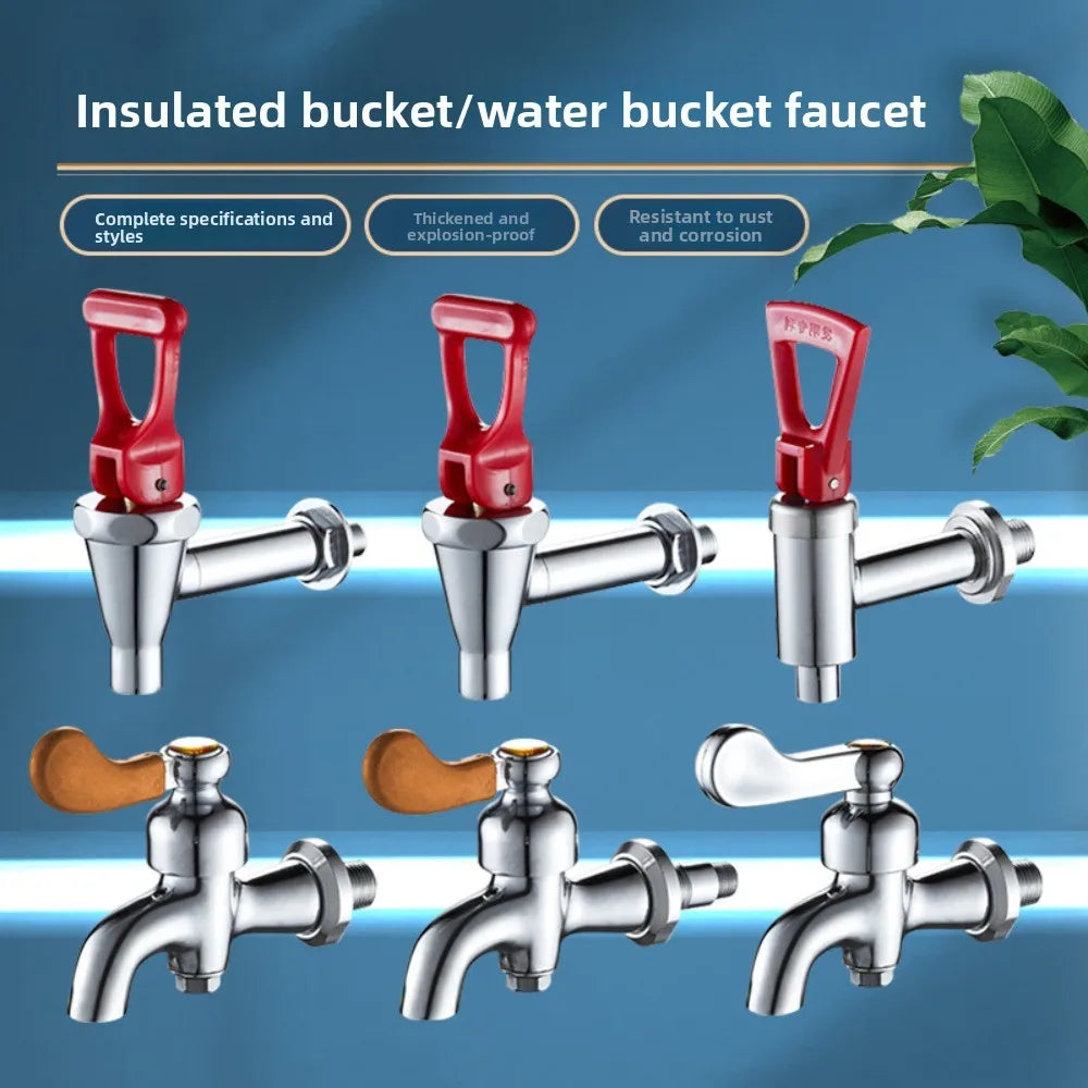 3/4 Electric Water Boiler Faucet Copper High Temperature Resistant Milk Tea Insulation Bucket Faucet Water Boiler Oasis Select