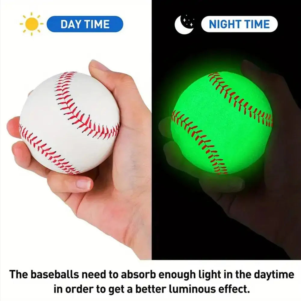Glow Baseball Colorful LED Light Up White 2 Shining Molds Faux Leather Rechargeable Practice Baseball Kids Oasis Select