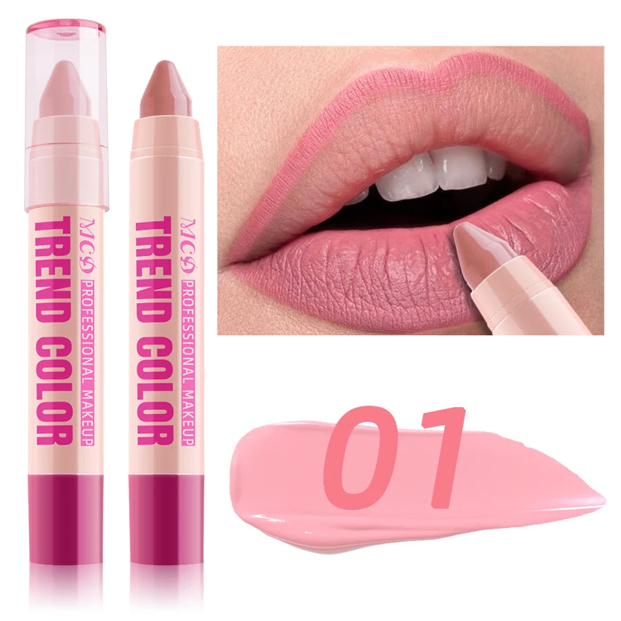 MCD 12-Color Waterproof Lip Liner Pen – Matte & Hydrating