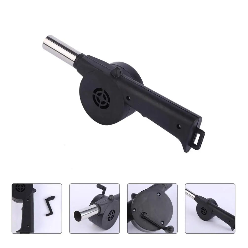 Mini Hand-cranked Air Blower Portable BBQ Grill Fire Bellows Barbecue Fan for Picnic Camping Outdoor Grilling Essentials Oasis Select