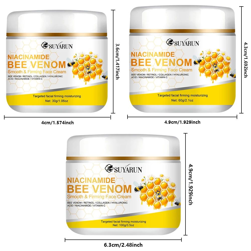 SUYARUN Niacinamide & Bee Venom Face Cream - Anti-Aging Brightening Moisturizer, Tightening Skin Care for Women & Men. Oasis Select