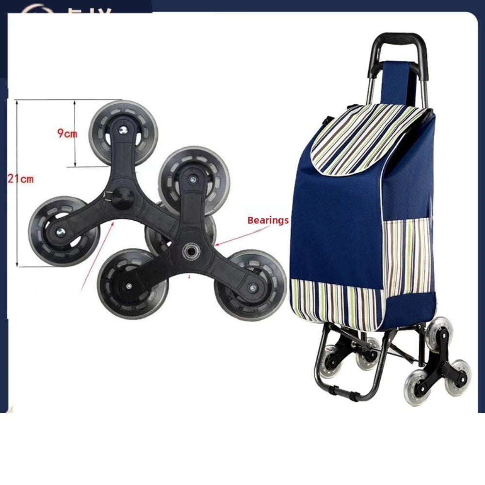 Shopping Cart Stair Climbing Wheel Sliding Rollers Replacement Casters Three-wheel Stair Climbing Pulley Oasis Select