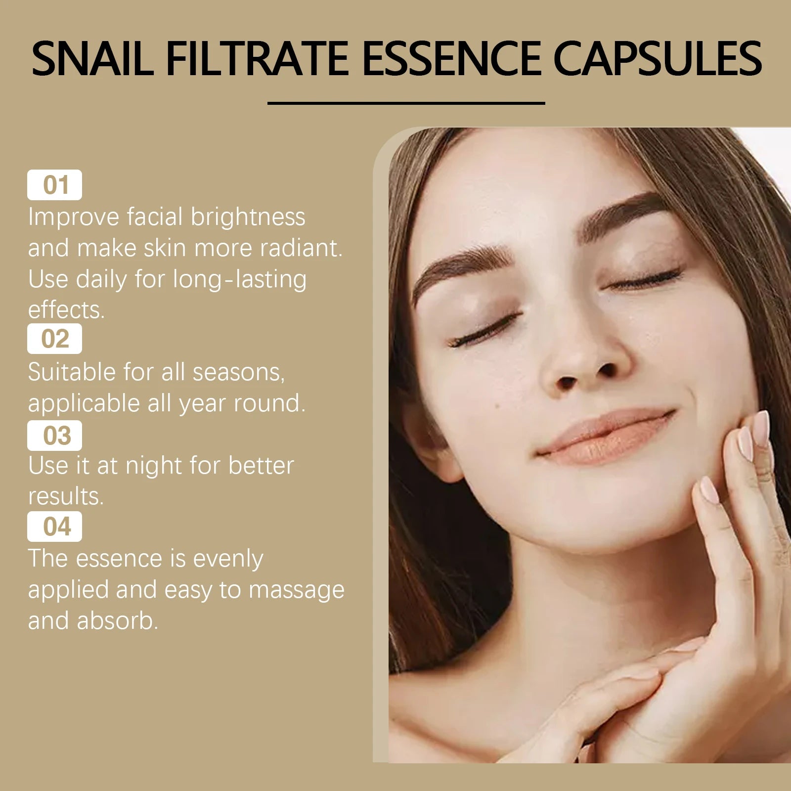Hoygi Snail Essence Capsule Serum – Hyaluronic Acid & Collagen