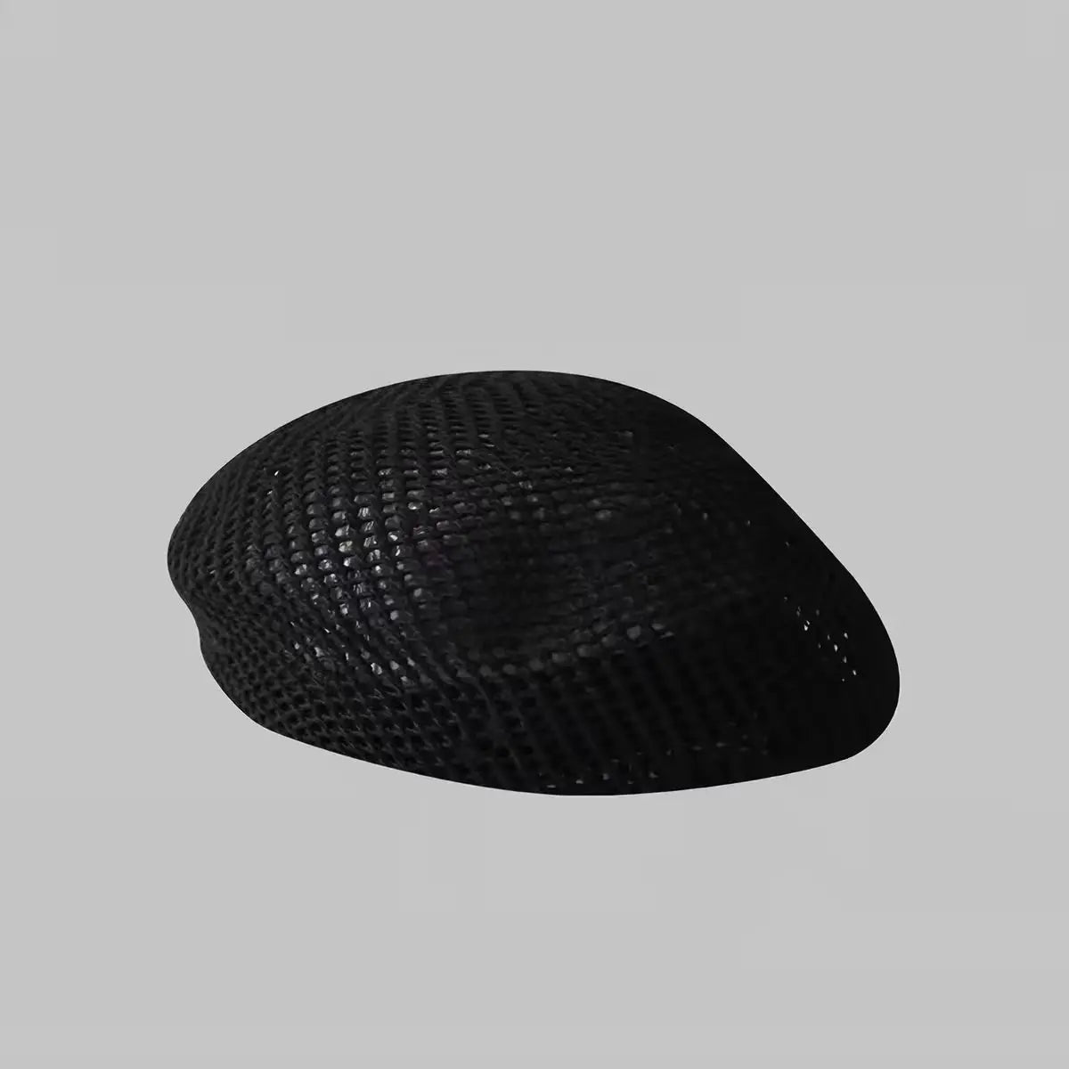 Spring Summer Hollow Breathable Pumpkin Hat, Retro Dome Beret, Lightweight Fashion Painter Cap, Casual Daily Headwear for Women Oasis Select black