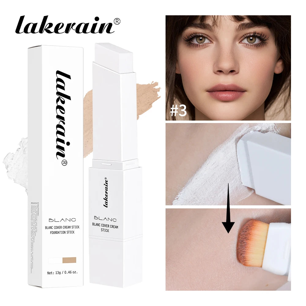 Foundation Stick Color Changing Foundation Detachable Brush Blanc Cover Cream Stick High Coverage Smoothly Blending Base Makeup Oasis Select