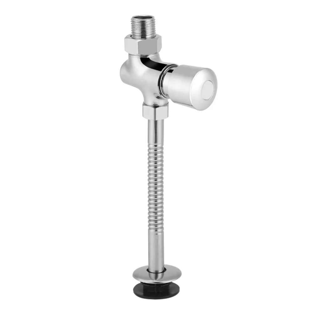 Zinc Alloy Button Urinal Flush Valve – Manual Delay Shutoff