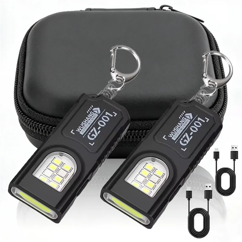 Mikenoon Mini COB LED Keychain Flashlight | USB-C Rechargeable