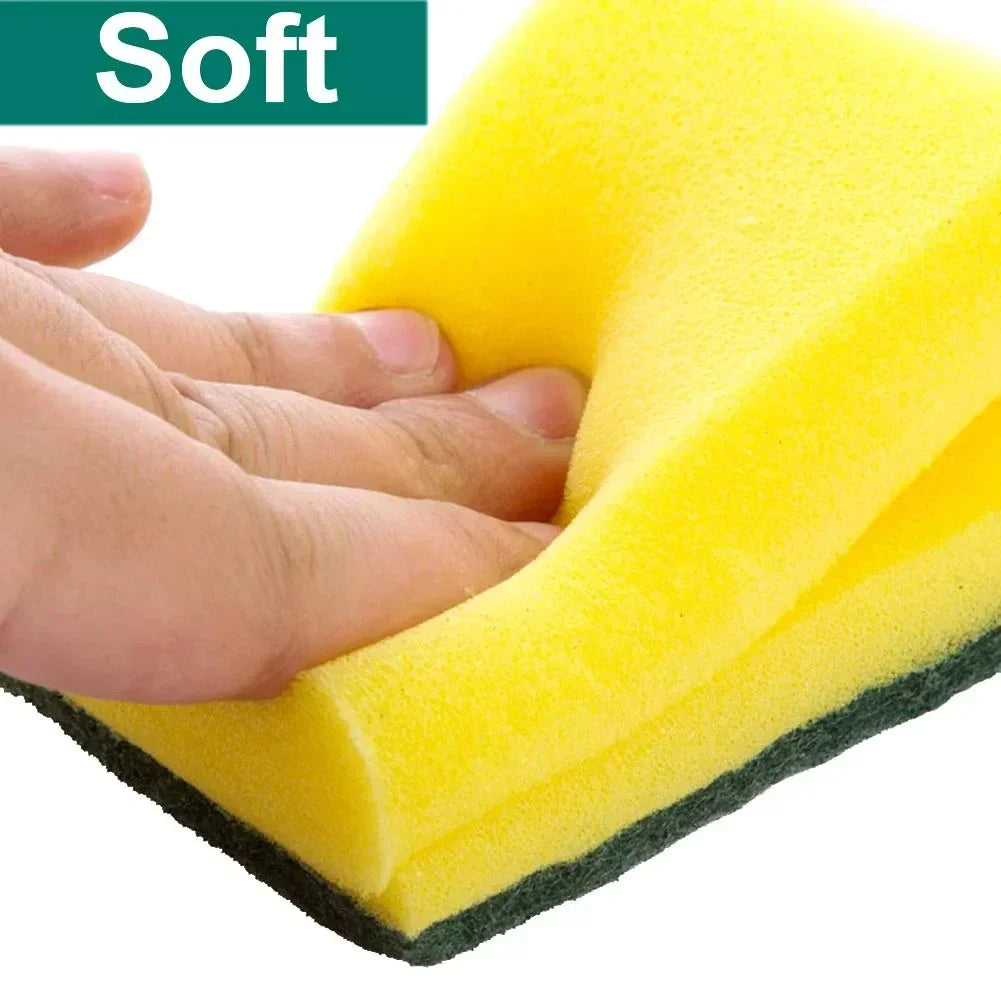 Highly Absorbent Double-sided Sponge Magic Cleaning Pot Rust Sponge Cleaning Brush Kitchen Grease Cleaning Tool Cleaning Supplie Oasis Select