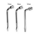 17/19/21mm Car Spare Tire Lug Wrench L Type Hexagonal Head Heavy Duty Lug Hex Nut Bolt Socket Spanner Car Hand Tool Oasis Select 3pcs