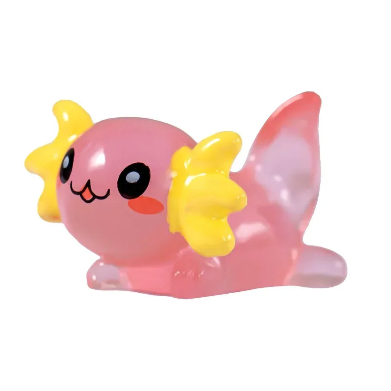 Simulation 3D Axolotl Fish Resin Charms Solid Color Kawaii Cartoon Earring Keychain Pendant Marine Animal Jewelry Diy Oasis Select