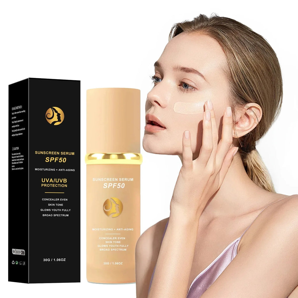 4-in-1 Foundation Liquid Makeup 4 In 1 Foundation Light Spectrum Sunscreen Serum Liquid Hydrating Full Coverage Concealer SPF 50 Oasis Select