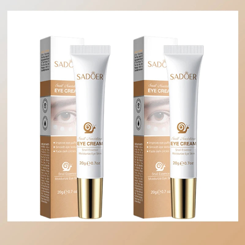 SADOER Snail Eye Cream – Dark Circles, Bags & Anti-Aging Eye Cream Oasis Select 2pc