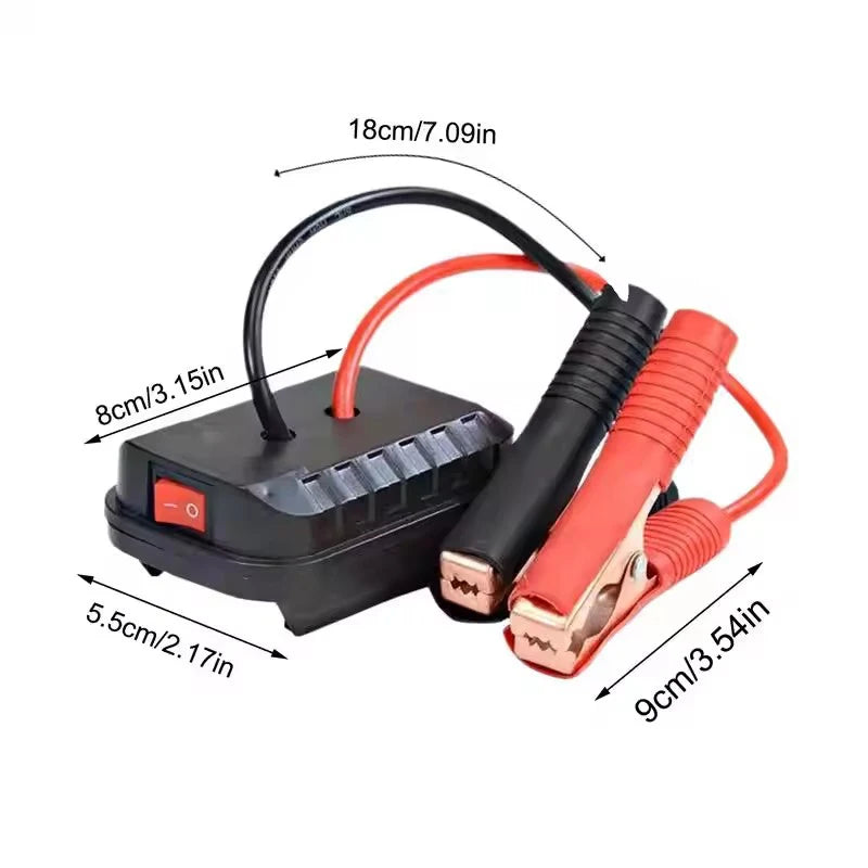 Car Battery Starting Booster For Makita Batteries Car Igniter Starter Adapter With Dual USB Ports Emergency Start-up Lighting Oasis Select