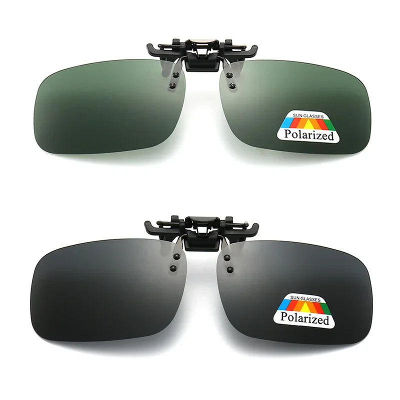 Polarized Clip Sunglasses Myopia Glasses Clip Driver Fishing Night Vision Myopia Clip-on Sun Shading Eyeglasses Oasis Select mixed 2pcs 1 M