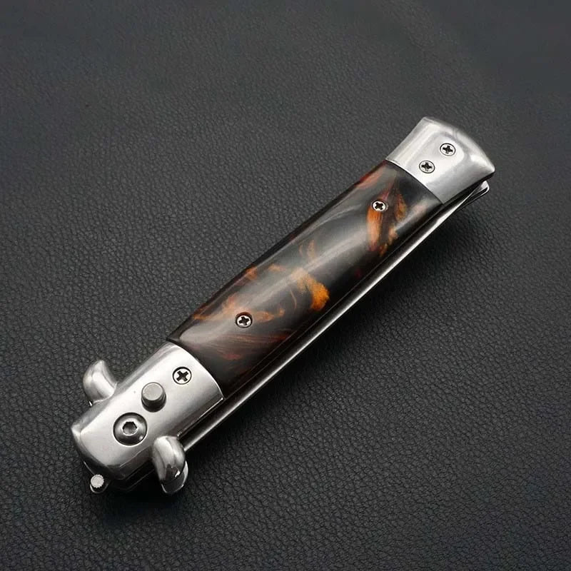 1pcs Stainless Steel Foldable Automatic Combs Knife Brushes Hair Trimmer Comb Brush Accessories Butterfly Mens Pocket Knife Comb Oasis Select blown