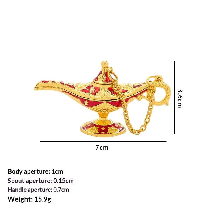 Vintage Aladdin Lamp Miniature Statue | Wedding & Home Decor Miniature Decorative Statue Oasis Select Red