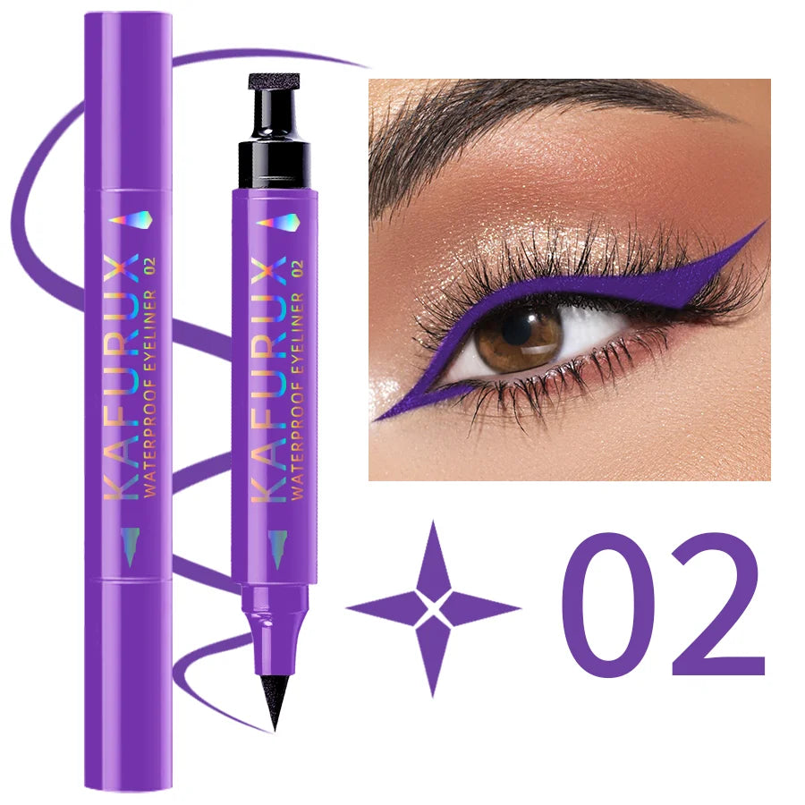 KAFURUX Star Stamp Eyeliner Pen – Waterproof, 3 Colors