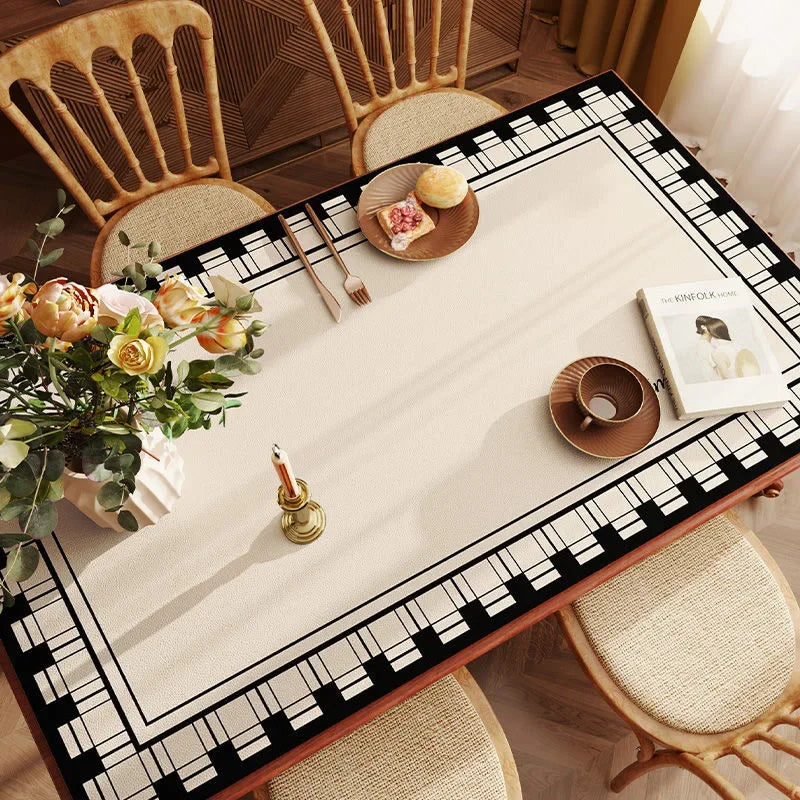 American Retro Tablecloth Waterproof Oil Resistant Scald Resistant and Washable Table Mat Premium Leather Coffee Table Cloth Oasis Select