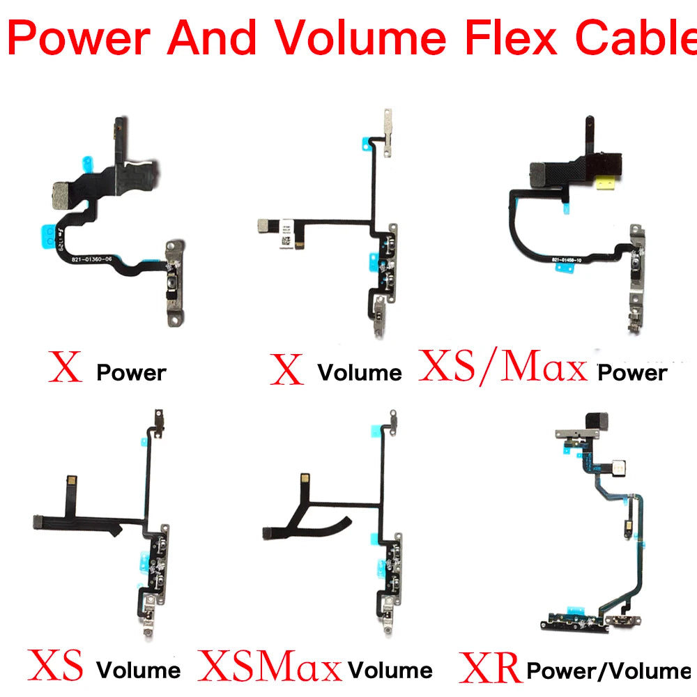 Power Volume Silent Flex Cable iPhone X XR XS 11 Pro Max