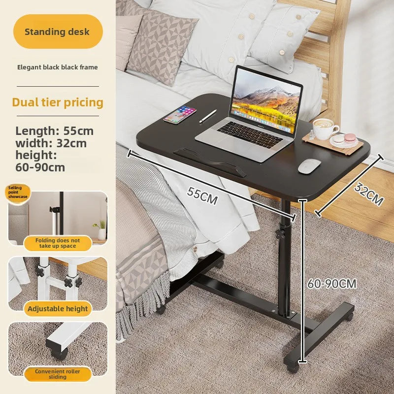 Multi-functional Bedside table removable computer desk bedroom table lifting desk notebook folding table sturdy and durable Oasis Select hei-38mm-55-y