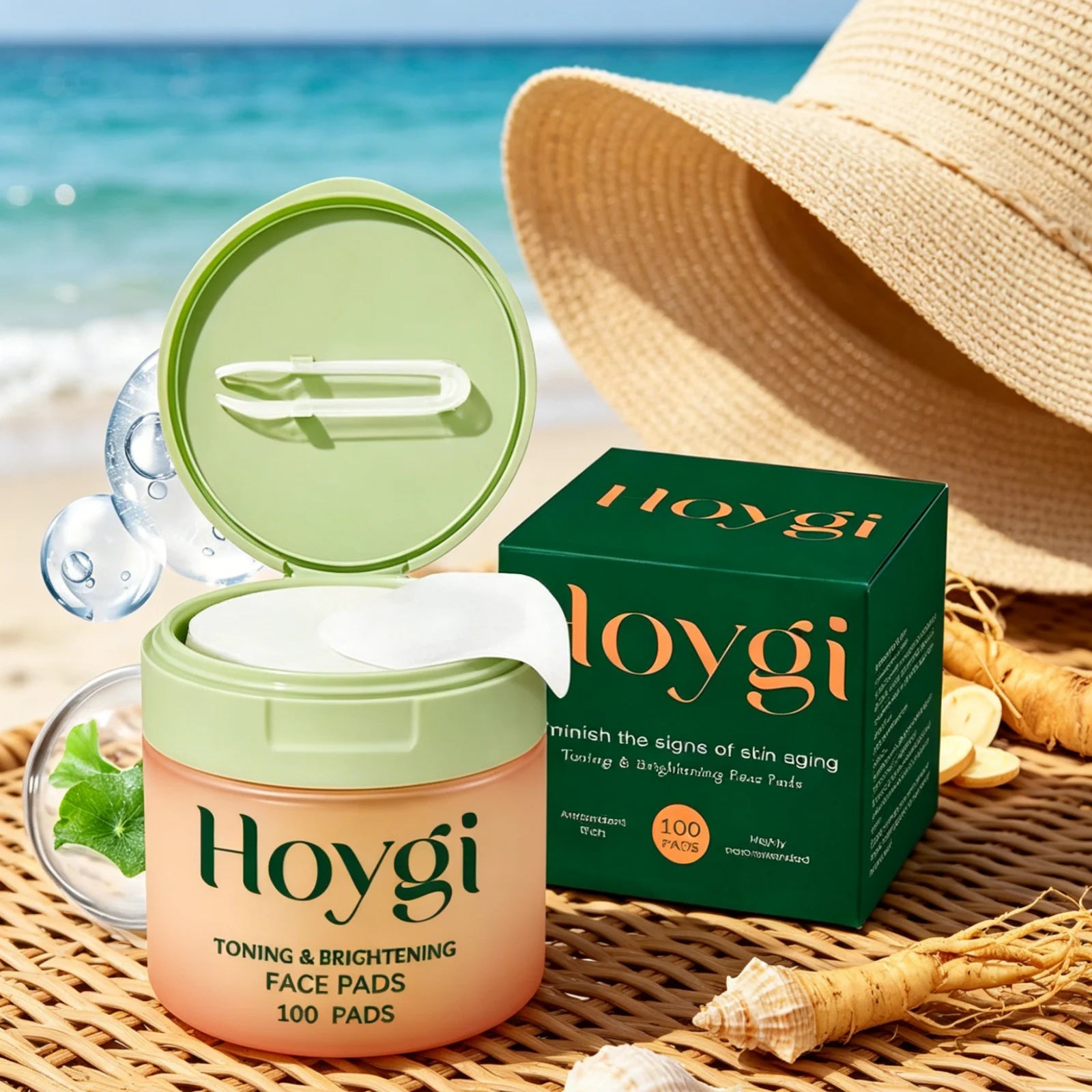 Hoygi Brightening Face Toner Pads 100ct – Hydrate & Even Skin Face Toner Pads Oasis Select