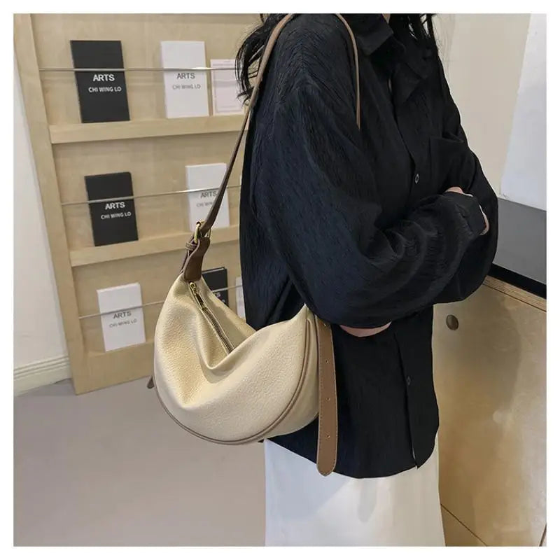 Women's Crescent Crossbody Bag | Soft PU Leather Hobo Sling