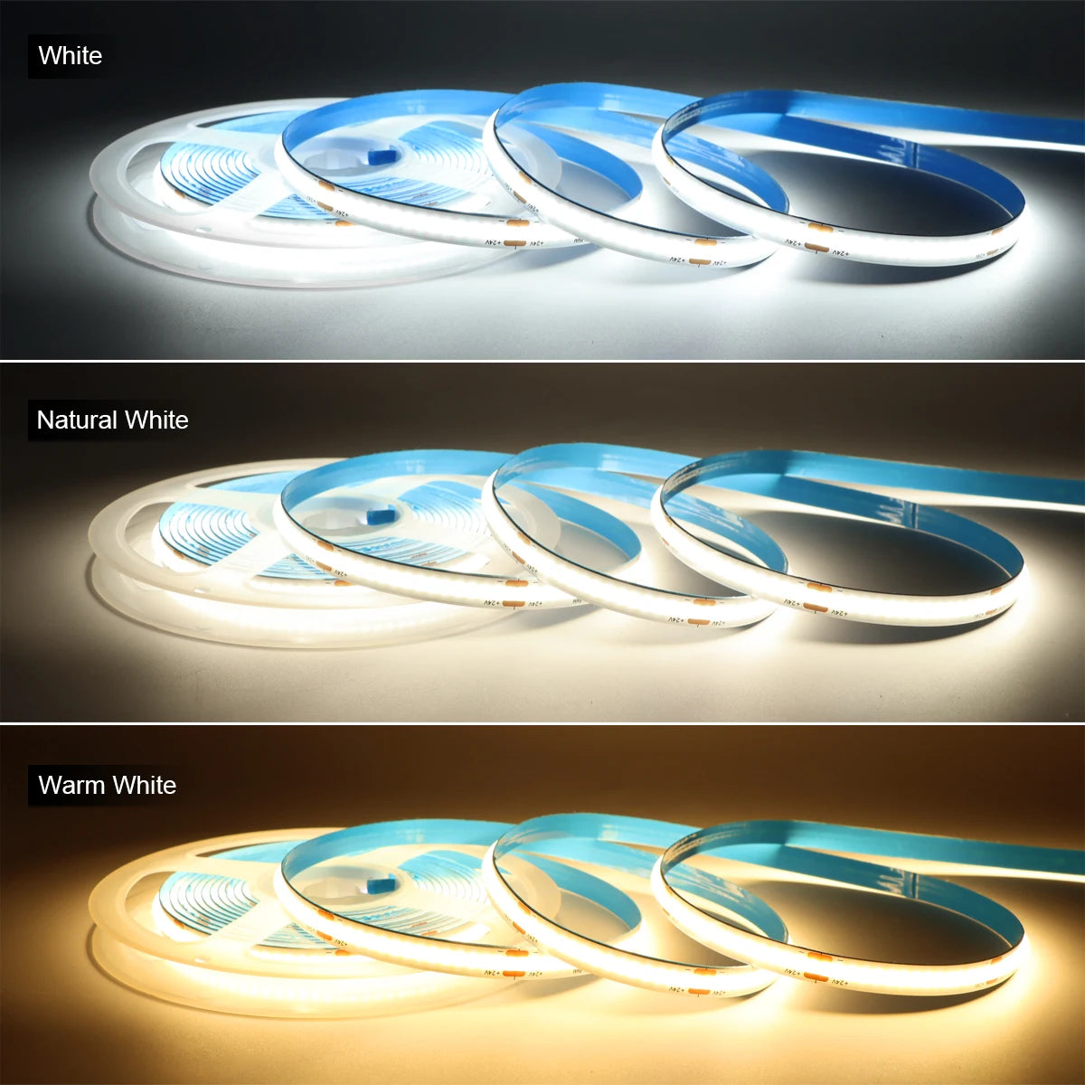 Bathroom Makeup Mirror Lamp Tape with Wireless PIR Motion Sensor/RF Reciever 24V COB LED Strip Light Stairs Bedroom Night Lamp Oasis Select