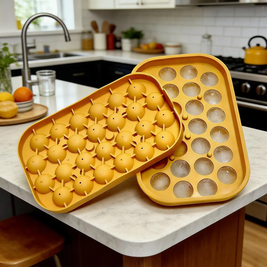 Silicone Ice Grid Ball Ice Cubes Mold With Cover Ice Storage Box Easy To Demould Ice Making Bar Home Party Kitchen Tool Oasis Select