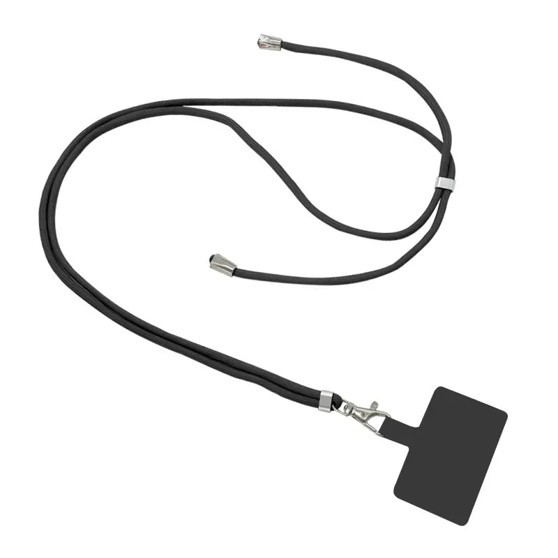 4/2/1Pcs Universal Phone Lanyard With Adjustable Length, Anti-Loss Safety Phone Case With Clip Fastener Oasis Select Black PU