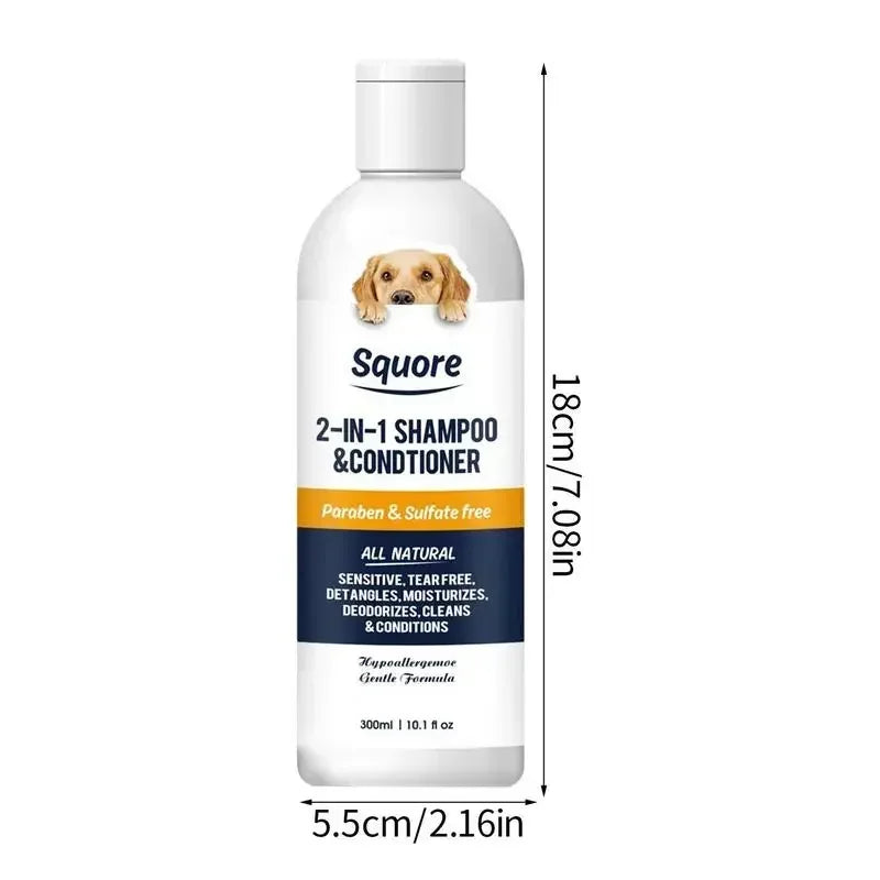 Puppy Shampoo And Conditioner 2 In 1 Natural Moisturizing Shampoo Moisturizing Dog Shampoo For Sensitive Skin PH Balanced Oasis Select