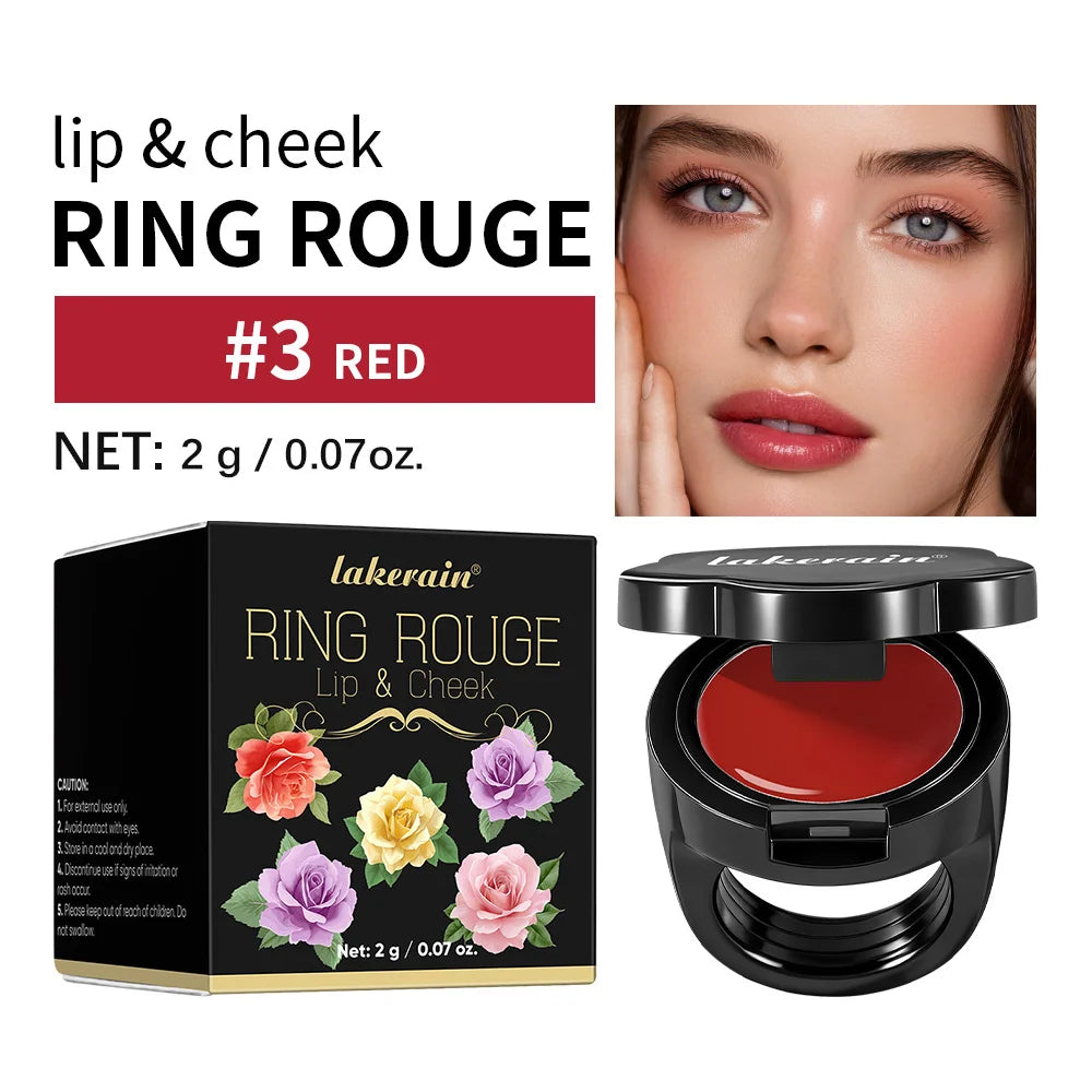 Ring Rouge Lip & Cheek Gloss – Pearl Shine, Long-Lasting Tint Lip & Cheek Gloss Oasis Select 3Red