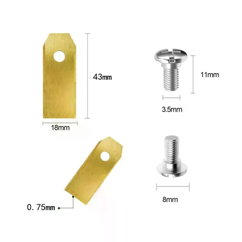 9-Pack 43mm Universal Robotic Lawn Mower Replacement Blades