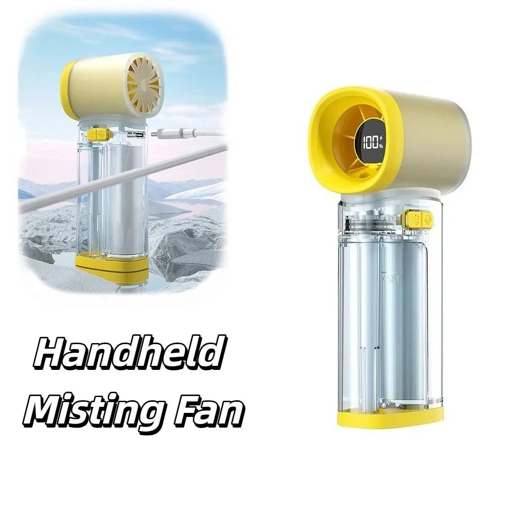 Portable Cooling Spray Fan Durable Water Cooling Mini Cooling Fans Lightweight Low Noise Handheld Misting Fan Oasis Select