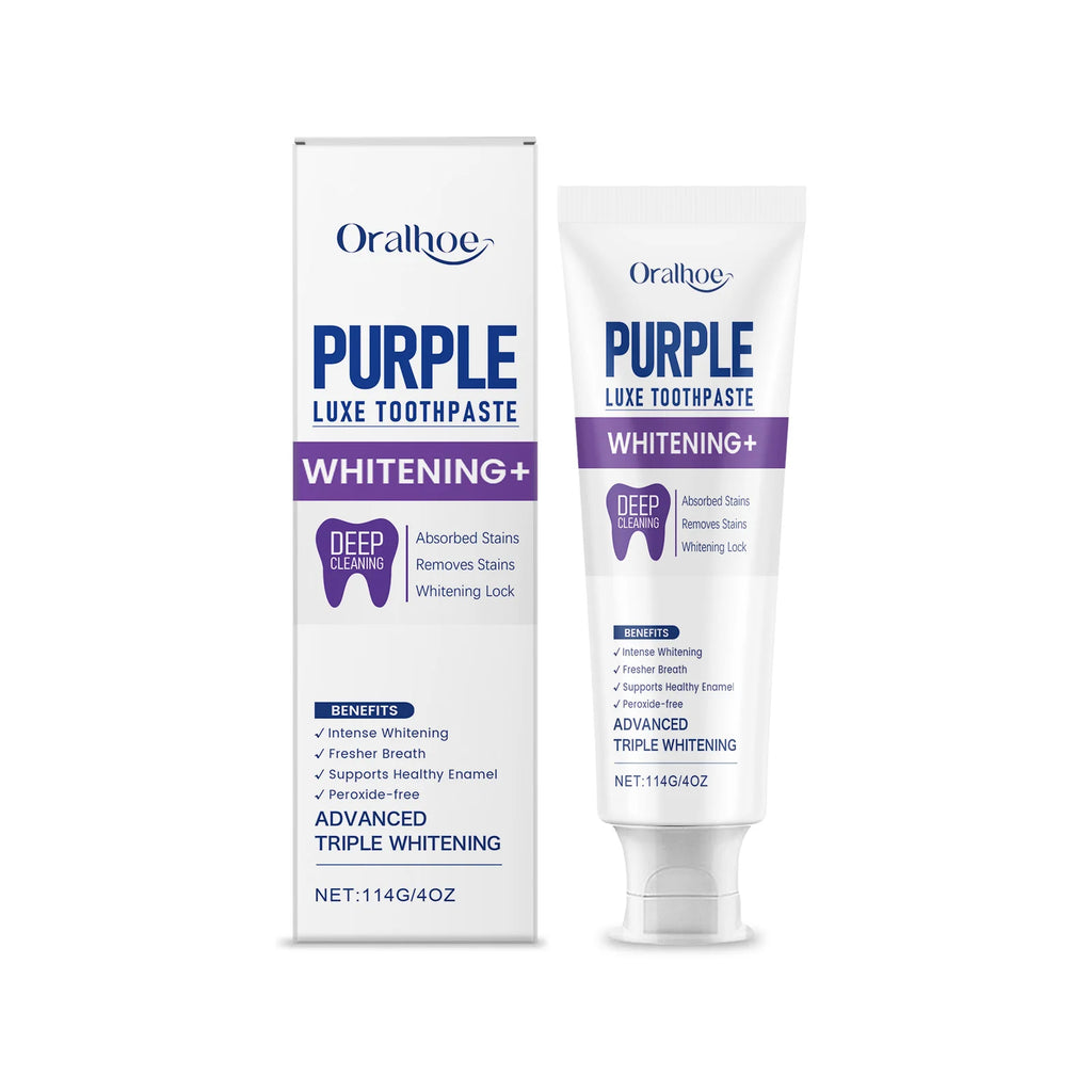 Hydroxyapatite Mint Toothpaste Daily Gentle Care Purple Toothpaste Physical Color Adjustment Fresh And Clean Yellow Teeth 114g Oasis Select 114g boxed